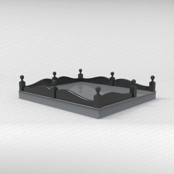 Ограда гранитная №5 «Волна»