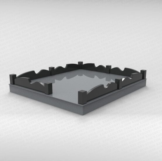 Ограда гранитная фигурная